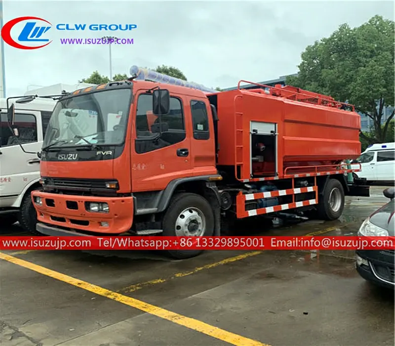 ISUZU FVR 12000liters jetting sewage cleaner truck