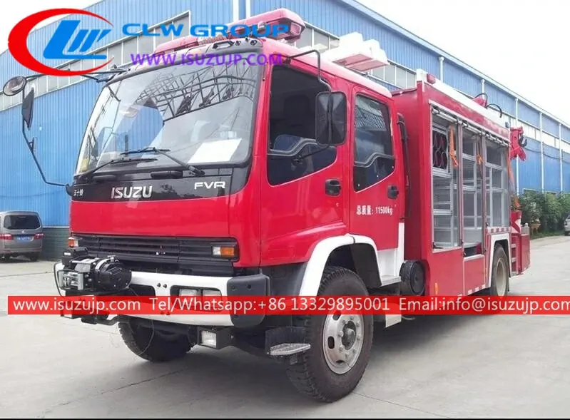 ISUZU FVR heavy rescue fire truck with crane