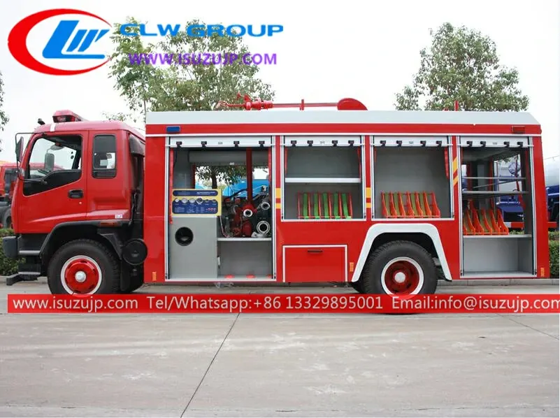 ISUZU FVR dry chemical powder fire engine truck