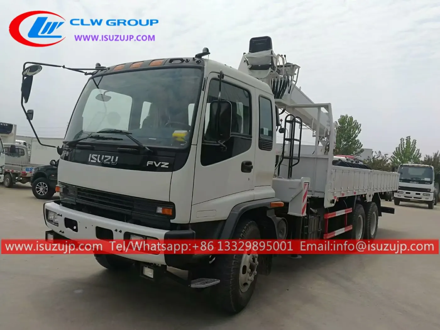 ISUZU FVZ 16t Hydraulic telescopic boom truck crane with auger drill