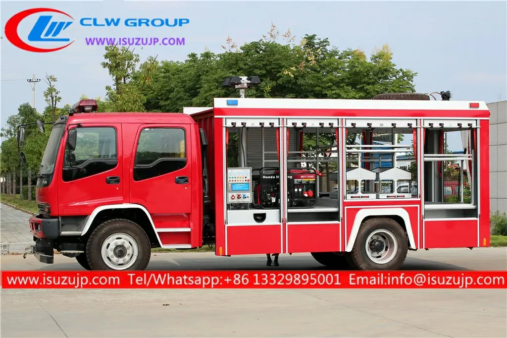ISUZU Emergency Rescue fire engine vehicle