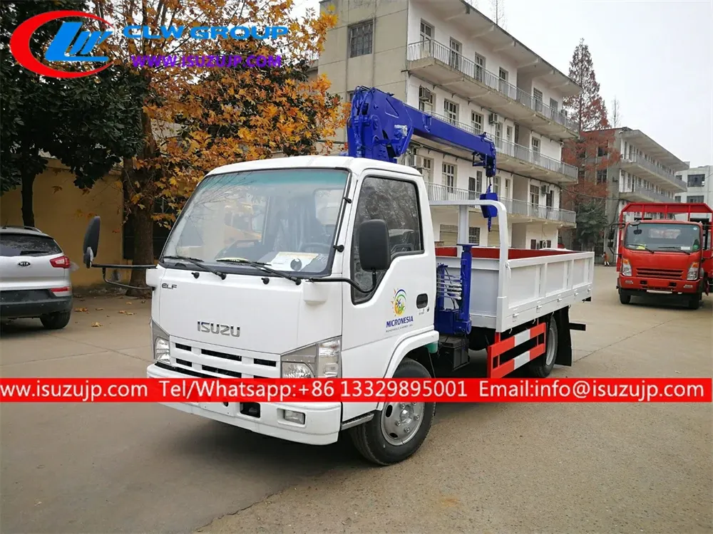 ISUZU NHR 2 ton mini truck cranes for sale