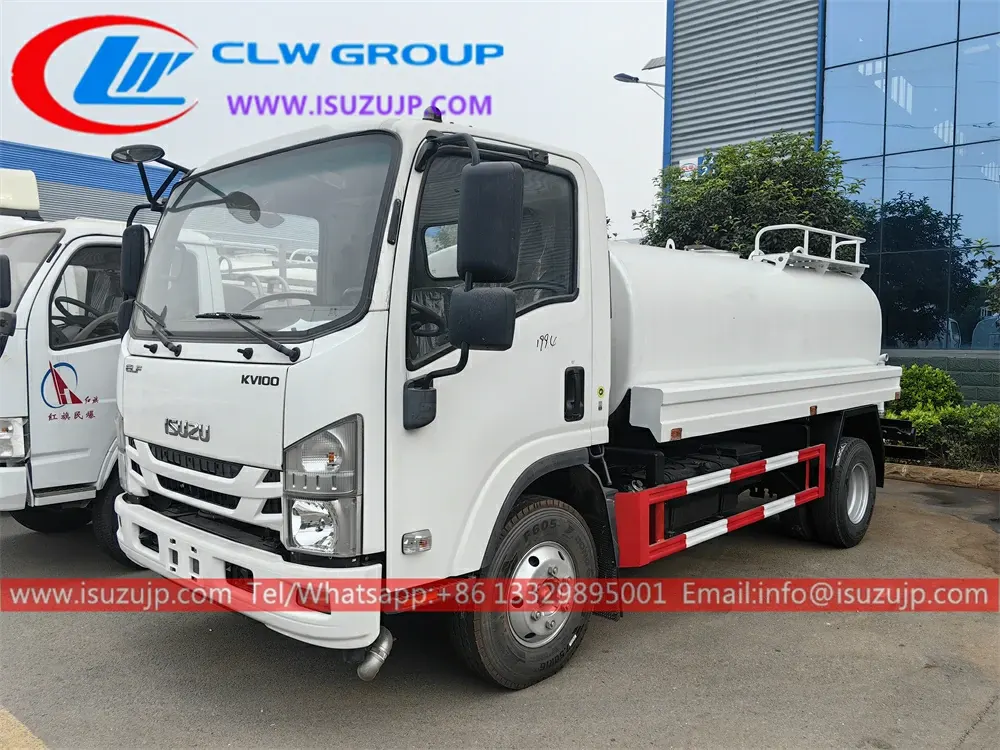 ISUZU NMR 5000liters potable water hauler truck for sale in Ghana