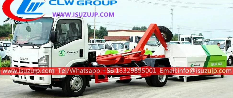 ISUZU NPR 8 ton hook loader truck