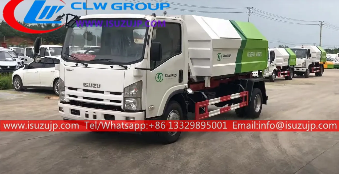 ISUZU NPR 8 ton hook loader truck