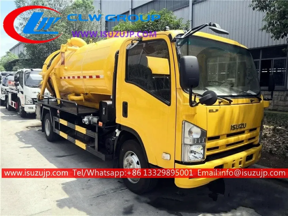 ISUZU NPR 8cbm jetting vacuum suction truck