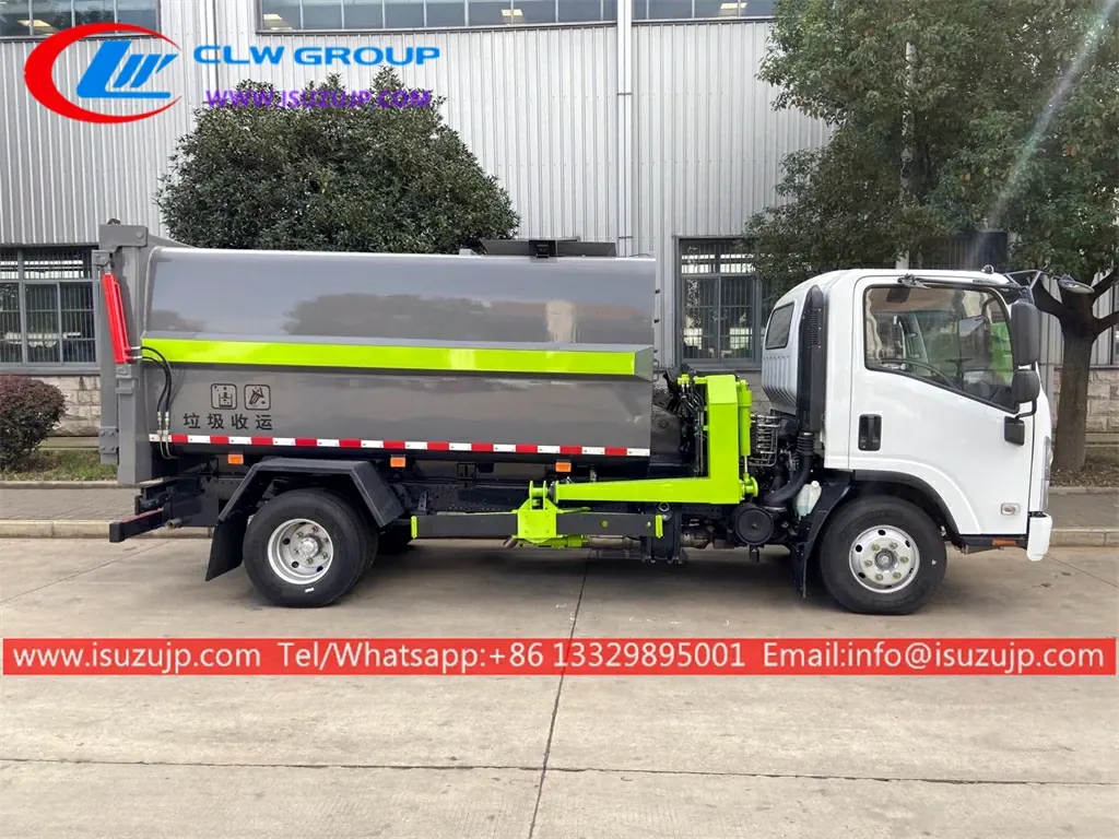 ISUZU NQR 5 ton automated side loader garbage truck