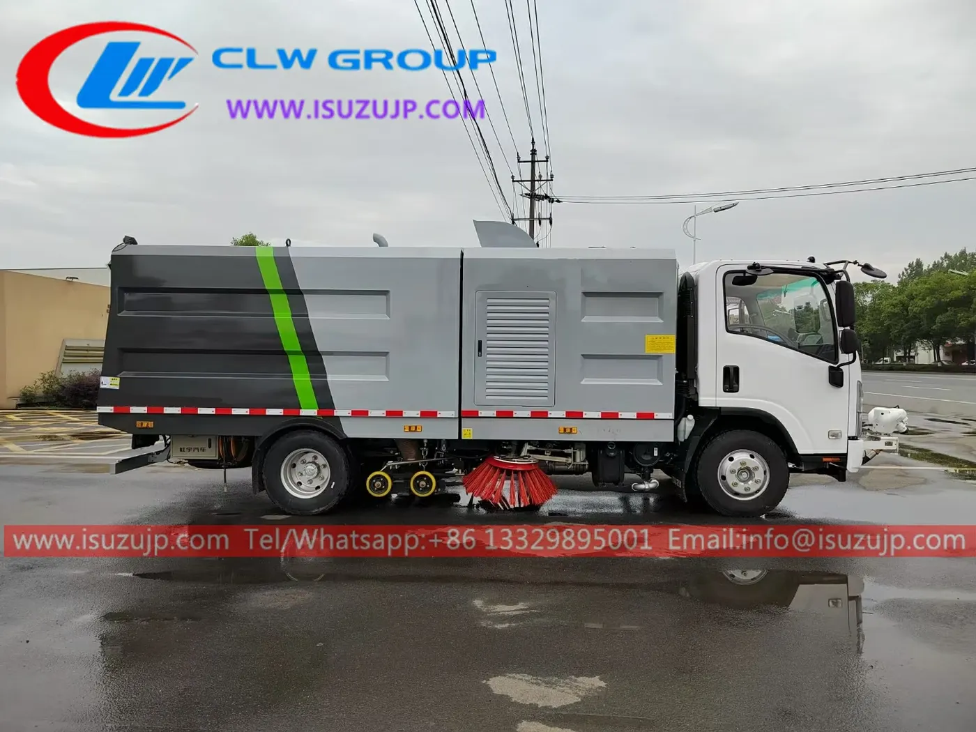 ISUZU NQR medium duty truck mounted sweeper for sale