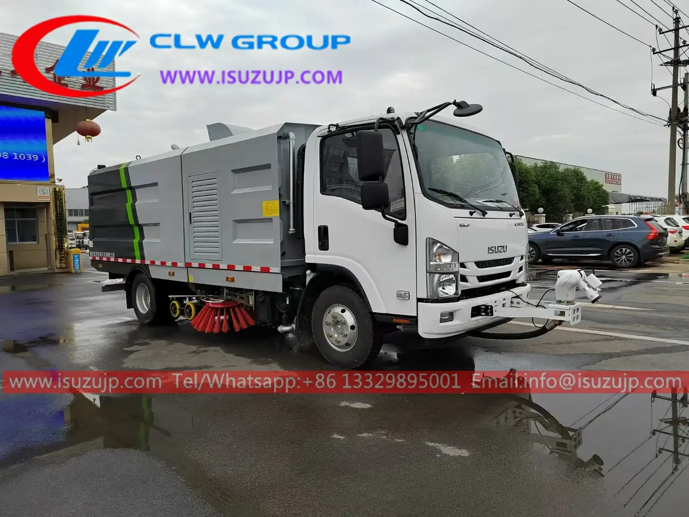 ISUZU NQR medium duty truck mounted sweeper for sale