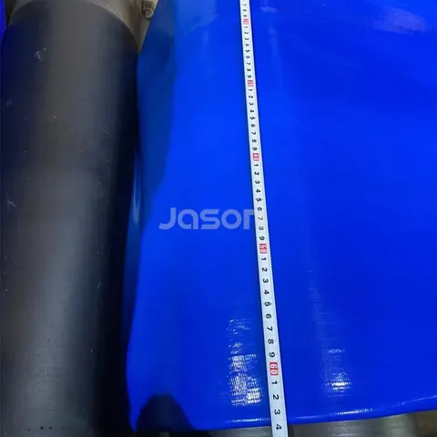 16 inch discharge hose end showing yarn reinforcement