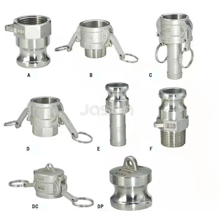 Aluminium camlock coupling with cam arms