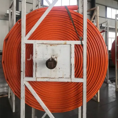 Orange TPU drag hose for slurry application