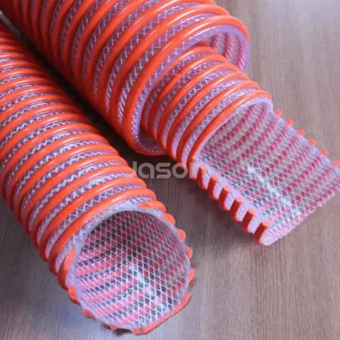 Fabric reinforced suction hose in coils ready for dispatch