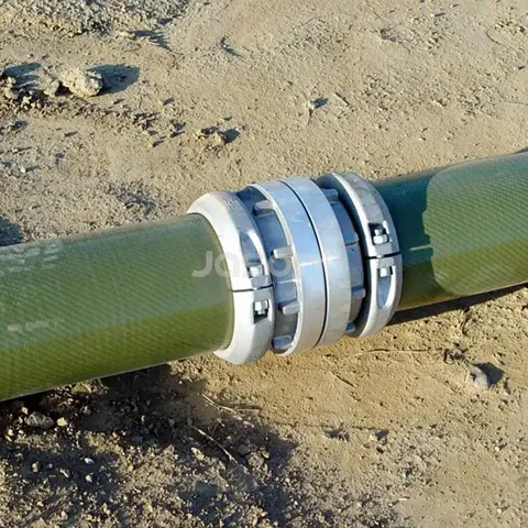 Fuel transfer hose showing copper wire in the reinforcement