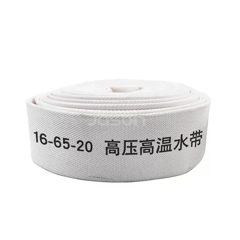 Hot water hose rolled flat