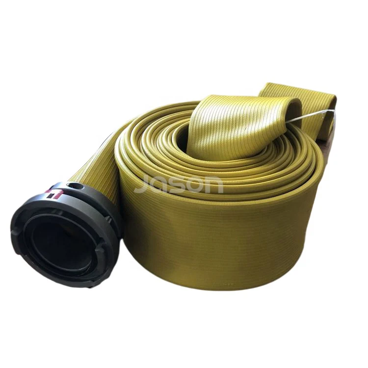 Yellow LDH large diameter fire hose