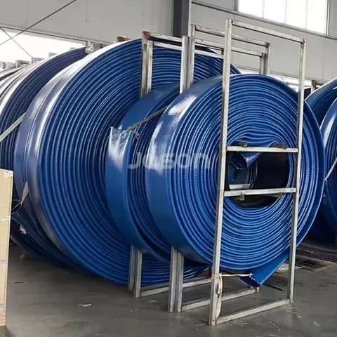 Blue TPU mine dewatering hose