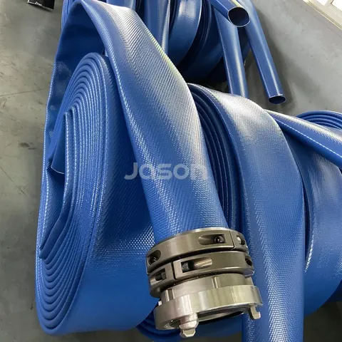 Mine dewatering hose end showing TPU wall