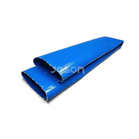 PVC layflat hose unrolled and lying flat