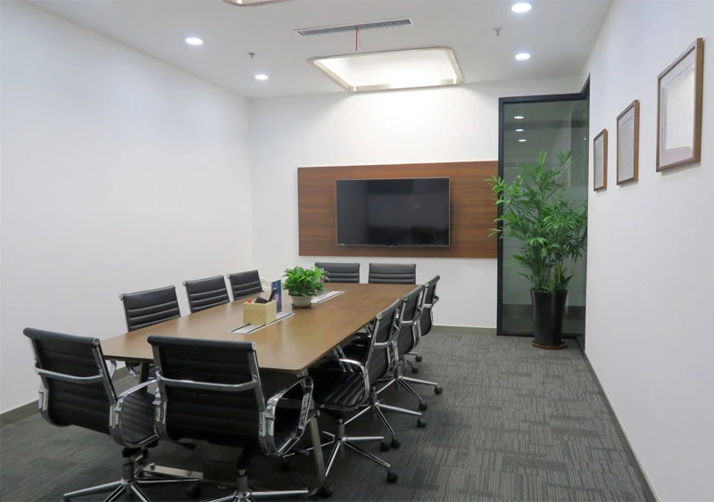 Meeting room at the Jason plant where customers review specifications