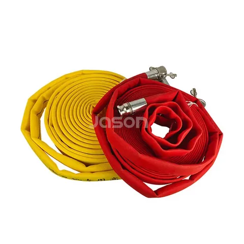 Orange snow making hose packed for shipment