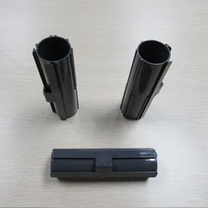 Black molded tube sections and a matching cover