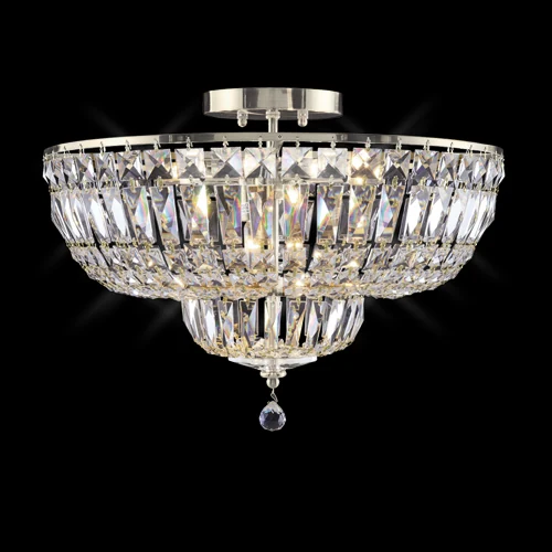 A17 Flush Mounting-8D ceiling light photographed lit against a black background