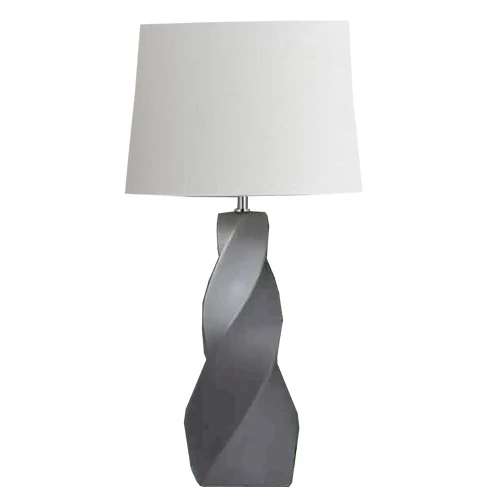 B09 flowing ceramic table lamp with a ceramic base and fabric shade