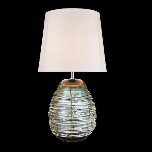 B03 coloured table lamp photographed lit against a black background
