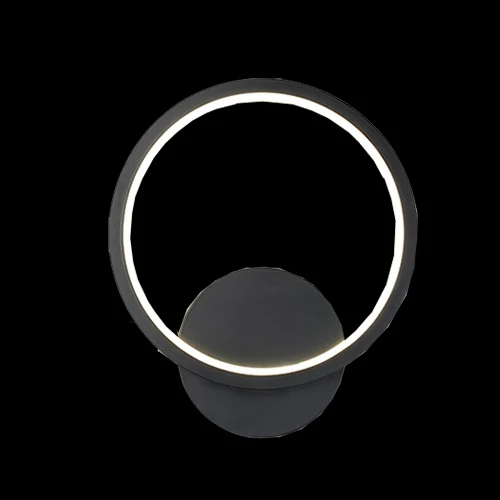 C09 Circle LED wall sconce photographed lit against a black background
