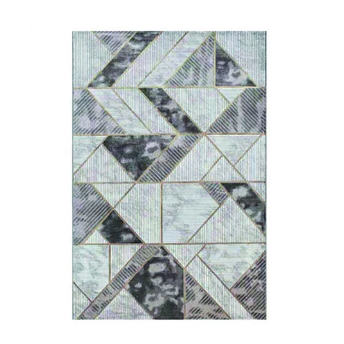 F05 geometric pattern rug laid flat with a repeating geometric design