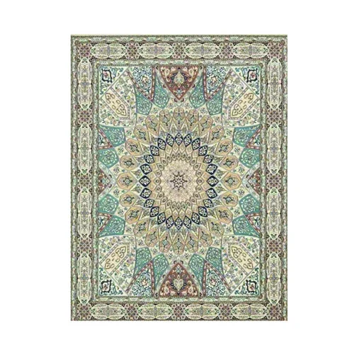 F07 Kaleidoscope Pattern Rug laid flat with a repeating geometric design