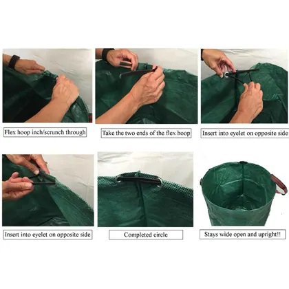 3pack 150gsm 272L Garden Waste Bags Garden Leaf Bags view 2