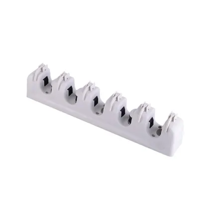 ABS Wall Mount Magic Utility Mop Broom Holder for Garden Tool Rack Garage Organization Storage Hangers with 5 Holders 6 Hooks