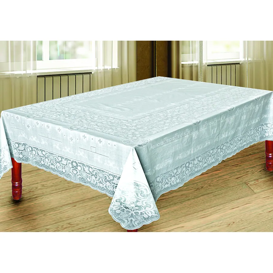JDM 100% Deluxe Oil Proof Lace Rectangle Vinyl Table Cloth Table Cover 60x90inch 150x225cm
