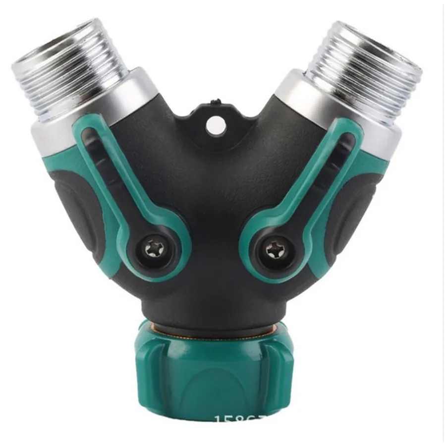 JDM 2 Way Y Hose Connector Garden Splitter with Comfortable Rubberized Grip for Easy Life