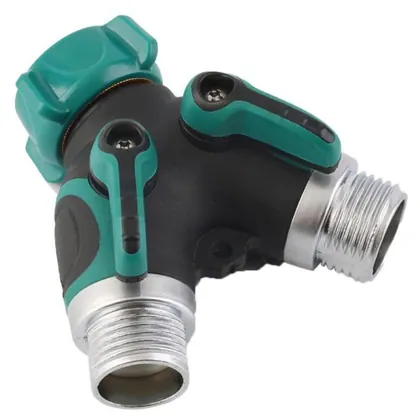 JDM 2 Way Y Hose Connector Garden Splitter with Comfortable Rubberized Grip for Easy Life view 3