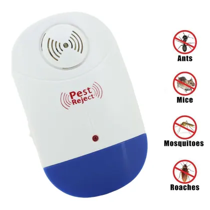 JDM 2018 Amazon Hot Sale Ultrasonic Electric Pest Repeller Pest Reject Mice, Cockroach, Bugs, Mosquitoes Plug in CE ROHS CC FCC