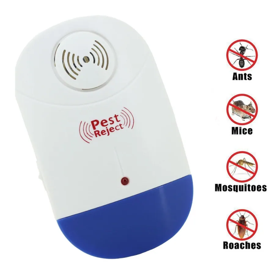 JDM 2018 Amazon Hot Sale Ultrasonic Electric Pest Repeller Pest Reject Mice, Cockroach, Bugs, Mosquitoes Plug in CE ROHS CC FCC