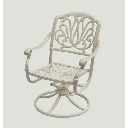 JDM 3pc Cast Aluminum Balcony Furniture Balcony Rotary Chair and Table view 2