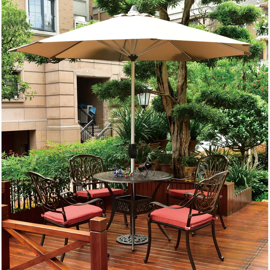 JDM 5pc Bronze Modern Aluminum Outdoor Furniture Front Porch Furniture