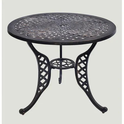 JDM 5pc Round Cast Aluminum Patio Table Set view 2