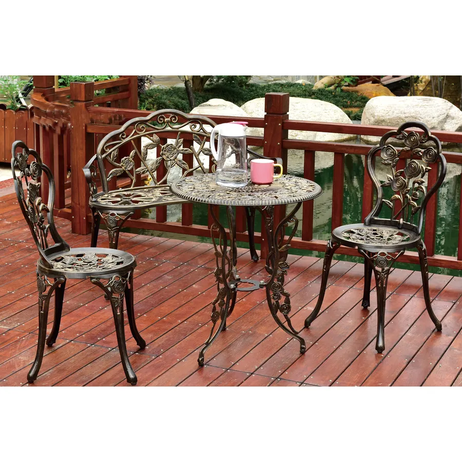 JDM 7pc Cast Aluminum Luxury Outdoor Furniture Wrought Iron Patio Furniture