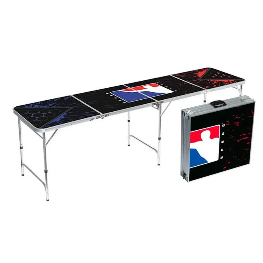 JDM 8 Feet Aluminum Portable Folding Splatter Edition Beer Pong Game Table