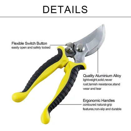 JDM 9Pcs Garden Tool Sets-a Plant Rope,Soft Gloves,6 Ergonomic Gardening Tools and a Garden Tote view 2