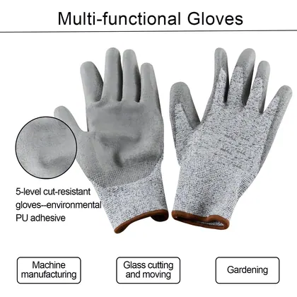 JDM 9Pcs Garden Tool Sets-a Plant Rope,Soft Gloves,6 Ergonomic Gardening Tools and a Garden Tote view 3