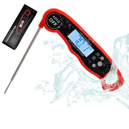 JDM BBQ Thermometer Meat Thermometer Instant Read Water-Resistant (IP67) Backlight Folding Calibration Magnetic