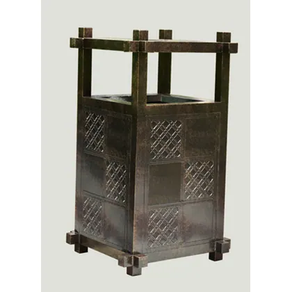 JDM Cast Aluminum Outdoor Rubbish Bins Outdoor Trash Can view 4