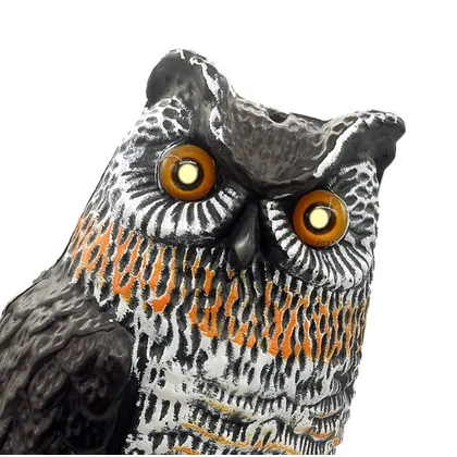 JDM Defense Electronic Motion Activated Solar Powered Sensor Scarecrow Owl Realistic Owl view 4