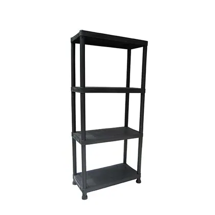 JDM Heavy Duty PP Material 4 Tier Plastic Shelves with Cheap Price